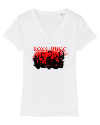  Roxy Music Band - Love is the Drug White