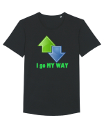 My way Tricou mânecă scurtă guler larg Bărbat Skater