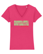 Cooperativa Tricou mânecă scurtă guler V Damă Evoker
