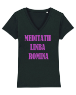 Meditator Tricou mânecă scurtă guler V Damă Evoker