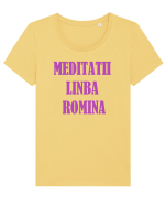 Meditator Tricou mânecă scurtă guler larg fitted Damă Expresser