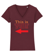 Sparta Tricou mânecă scurtă guler V Damă Evoker