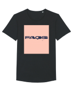 faqs 282 Tricou mânecă scurtă guler larg Bărbat Skater