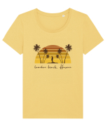Lanikai Beach Hawaii Tricou mânecă scurtă guler larg fitted Damă Expresser