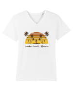 Lanikai Beach Hawaii Tricou mânecă scurtă guler V Bărbat Presenter