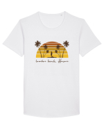 Lanikai Beach Hawaii Tricou mânecă scurtă guler larg Bărbat Skater