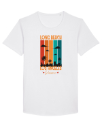 Long Beach California Tricou mânecă scurtă guler larg Bărbat Skater
