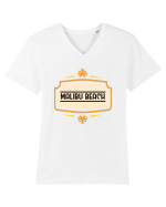 Malibu Beach California Tricou mânecă scurtă guler V Bărbat Presenter