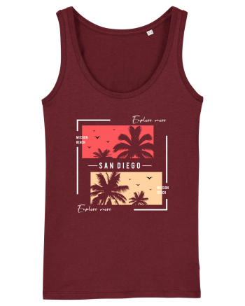 Mission Beach San Diego Burgundy