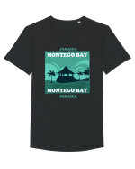 Montego Bay Jamaica Tricou mânecă scurtă guler larg Bărbat Skater