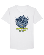Pentru montaniarzi - Man vs mountain - Romania 2500 Tricou mânecă scurtă guler larg Bărbat Skater