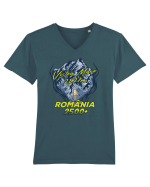 Pentru montaniarzi - Man vs mountain - Viștea Mare Tricou mânecă scurtă guler V Bărbat Presenter