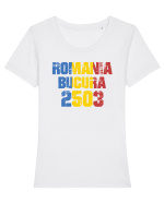 Pentru montaniarzi - Romania 2500 - Bucura Tricou mânecă scurtă guler larg fitted Damă Expresser