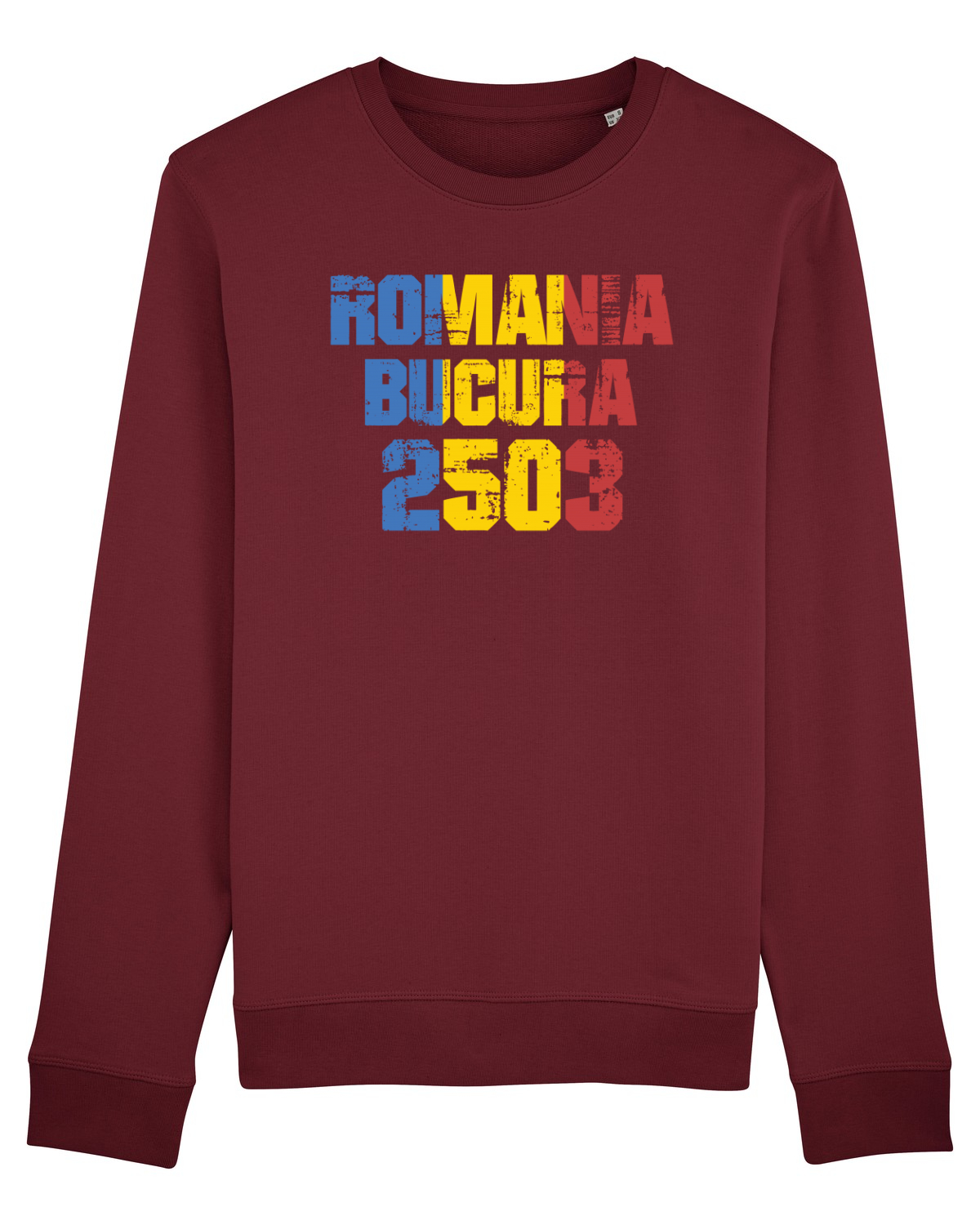 Bluză mânecă lungă Unisex Rise Burgundy