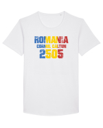 Pentru montaniarzi - Romania 2500 - Cornul Călțun Tricou mânecă scurtă guler larg Bărbat Skater