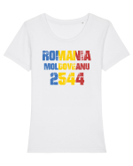 Pentru montaniarzi - Romania 2500 - Moldoveanu Tricou mânecă scurtă guler larg fitted Damă Expresser
