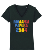 Pentru montaniarzi - Romania 2500 - Păpușa Tricou mânecă scurtă guler V Damă Evoker