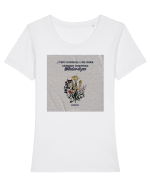 Every flower blooms under different conditions Tricou mânecă scurtă guler larg fitted Damă Expresser