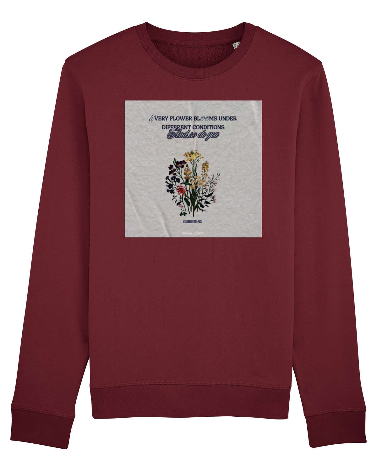 Bluză mânecă lungă Unisex Rise Burgundy