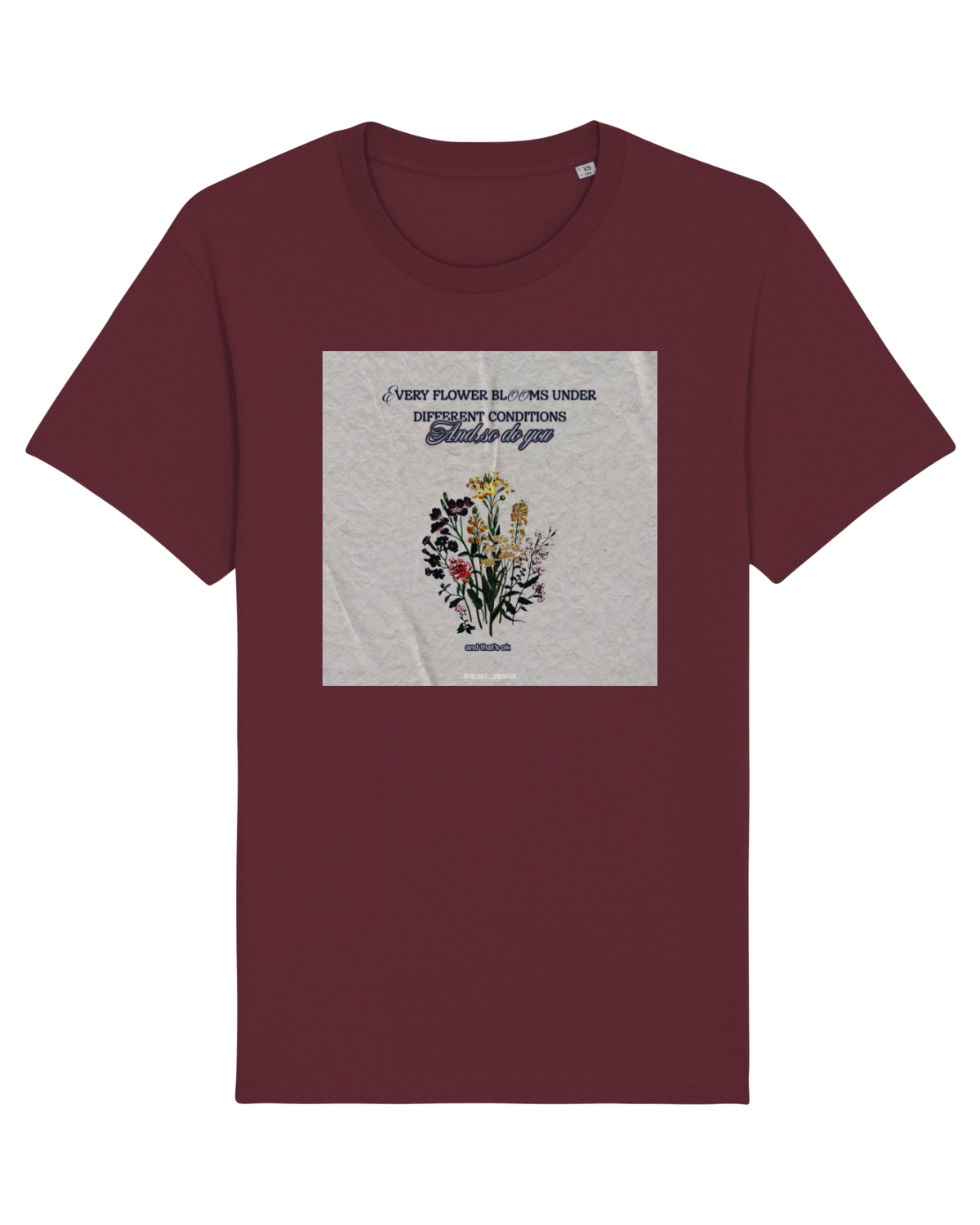 Tricou mânecă scurtă Unisex Rocker Burgundy