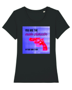 You are the main character Tricou mânecă scurtă guler larg fitted Damă Expresser