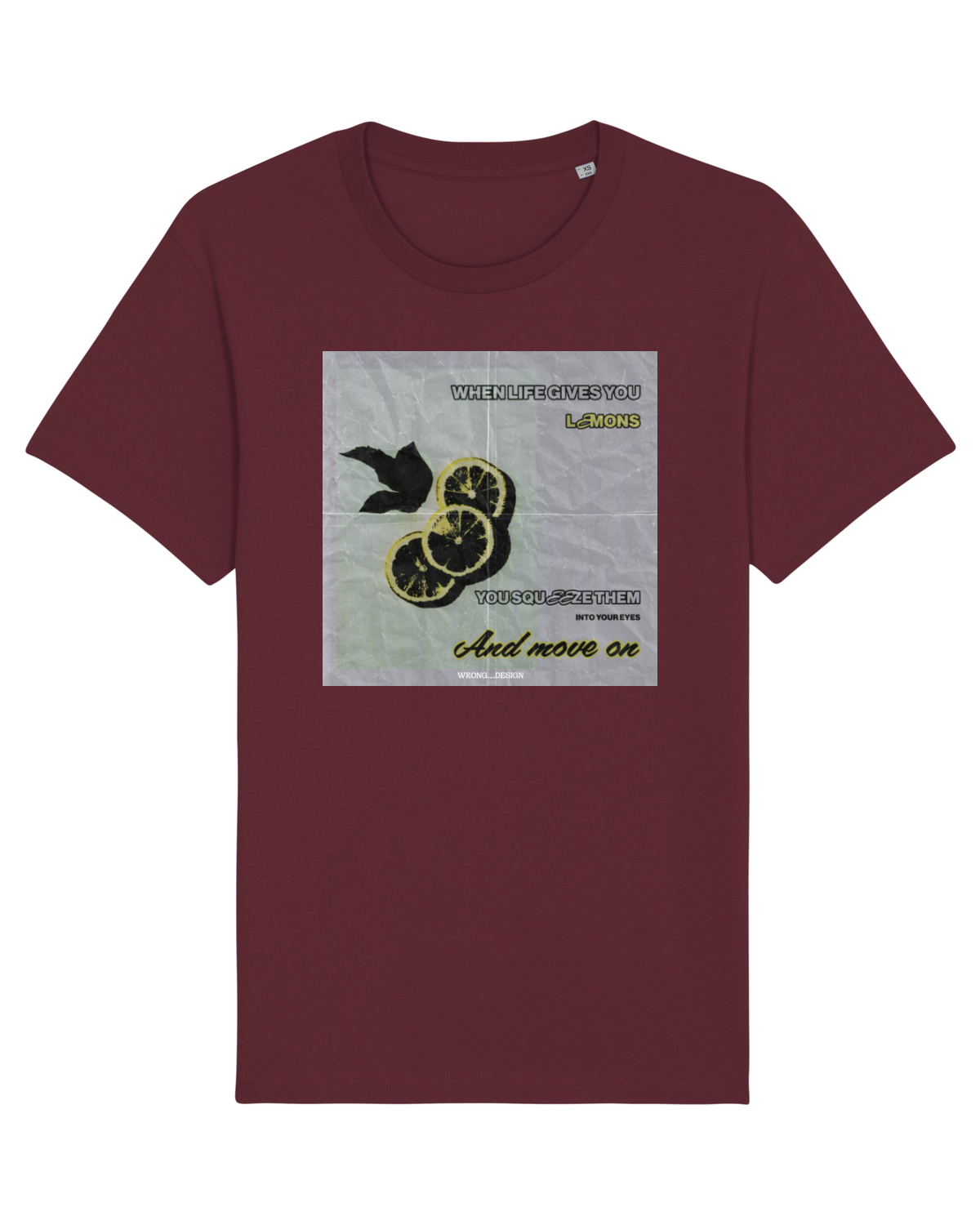 Tricou mânecă scurtă Unisex Rocker Burgundy