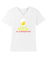 Give pils a chance Tricou mânecă scurtă guler V Bărbat Presenter