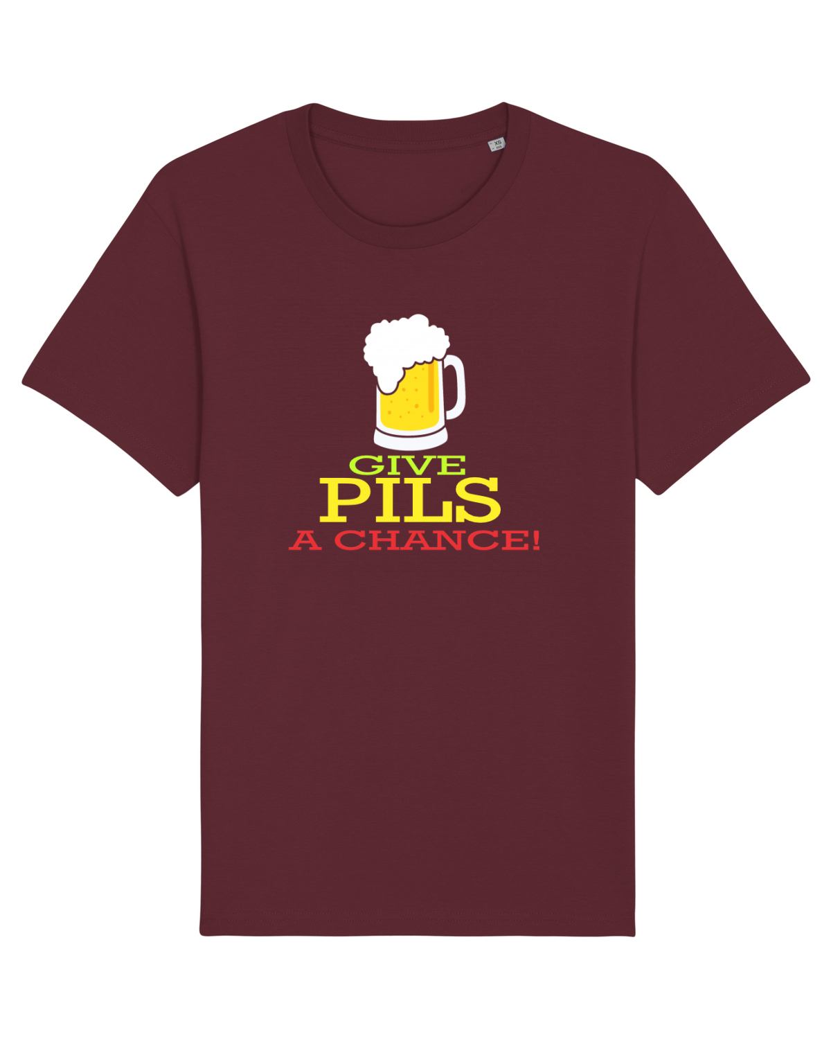 Tricou mânecă scurtă Unisex Rocker Burgundy