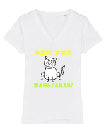 pew pew de Romania Tricou mânecă scurtă guler V Damă Evoker