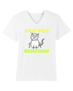 pew pew de Romania Tricou mânecă scurtă guler V Bărbat Presenter
