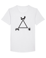 Triunghiul perfect Tricou mânecă scurtă guler larg Bărbat Skater