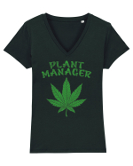 Plant Manager Trippy Green Tricou mânecă scurtă guler V Damă Evoker