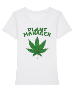 Plant Manager Trippy Green Tricou mânecă scurtă guler larg fitted Damă Expresser