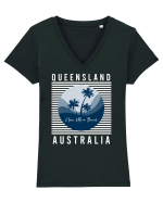 Noosa Main Beach Australia Tricou mânecă scurtă guler V Damă Evoker