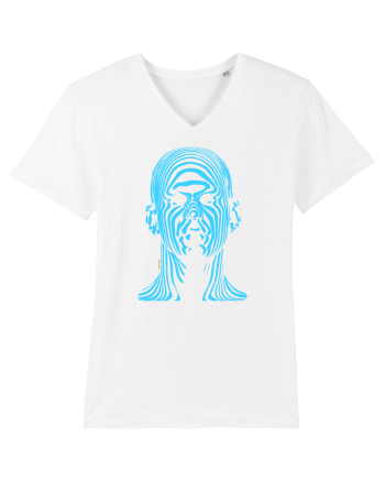 Shadow face, blue White