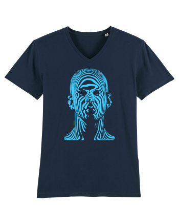 Shadow face, blue French Navy