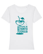 Plage de Santa Giulia France Tricou mânecă scurtă guler larg fitted Damă Expresser