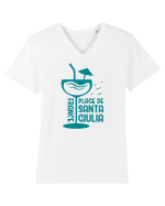Plage de Santa Giulia France Tricou mânecă scurtă guler V Bărbat Presenter