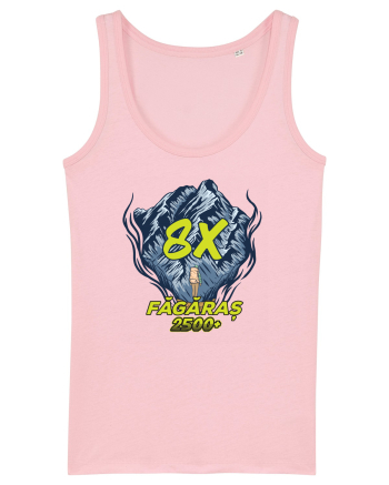 Pentru montaniarzi - Man vs mountain - Făgăraș 8x Cotton Pink
