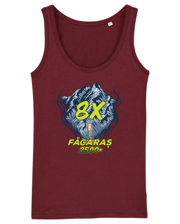 Pentru montaniarzi - Man vs mountain - Făgăraș 8x Burgundy