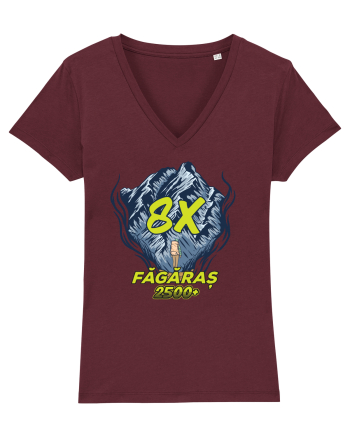 Pentru montaniarzi - Man vs mountain - Făgăraș 8x Burgundy