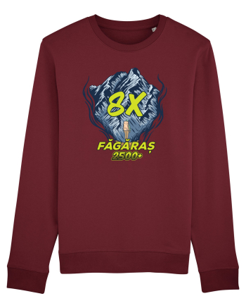 Pentru montaniarzi - Man vs mountain - Făgăraș 8x Burgundy