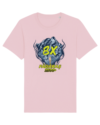 Pentru montaniarzi - Man vs mountain - Făgăraș 8x Cotton Pink