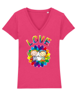 Love Tricou mânecă scurtă guler V Damă Evoker