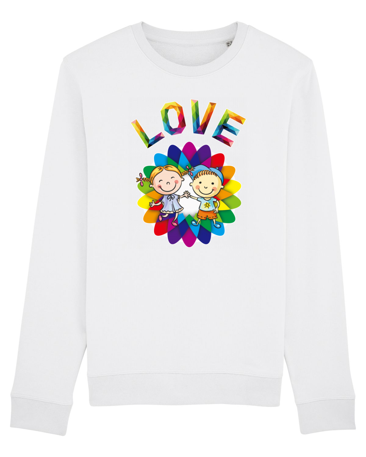 Bluză mânecă lungă Unisex Rise White