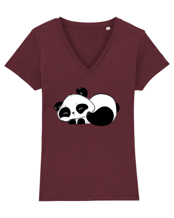 Sleepy Panda Burgundy