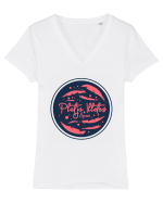 Platja Illetes Spain Tricou mânecă scurtă guler V Damă Evoker