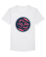 Platja Illetes Spain Tricou mânecă scurtă guler larg Bărbat Skater