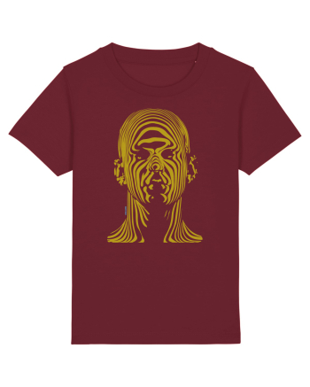 Shadow face, gold  Burgundy