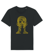 Shadow face, gold  Tricou mânecă scurtă Unisex Rocker